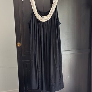Bordeaux Los Angeles Elegant Black Dress with Beaded Detail